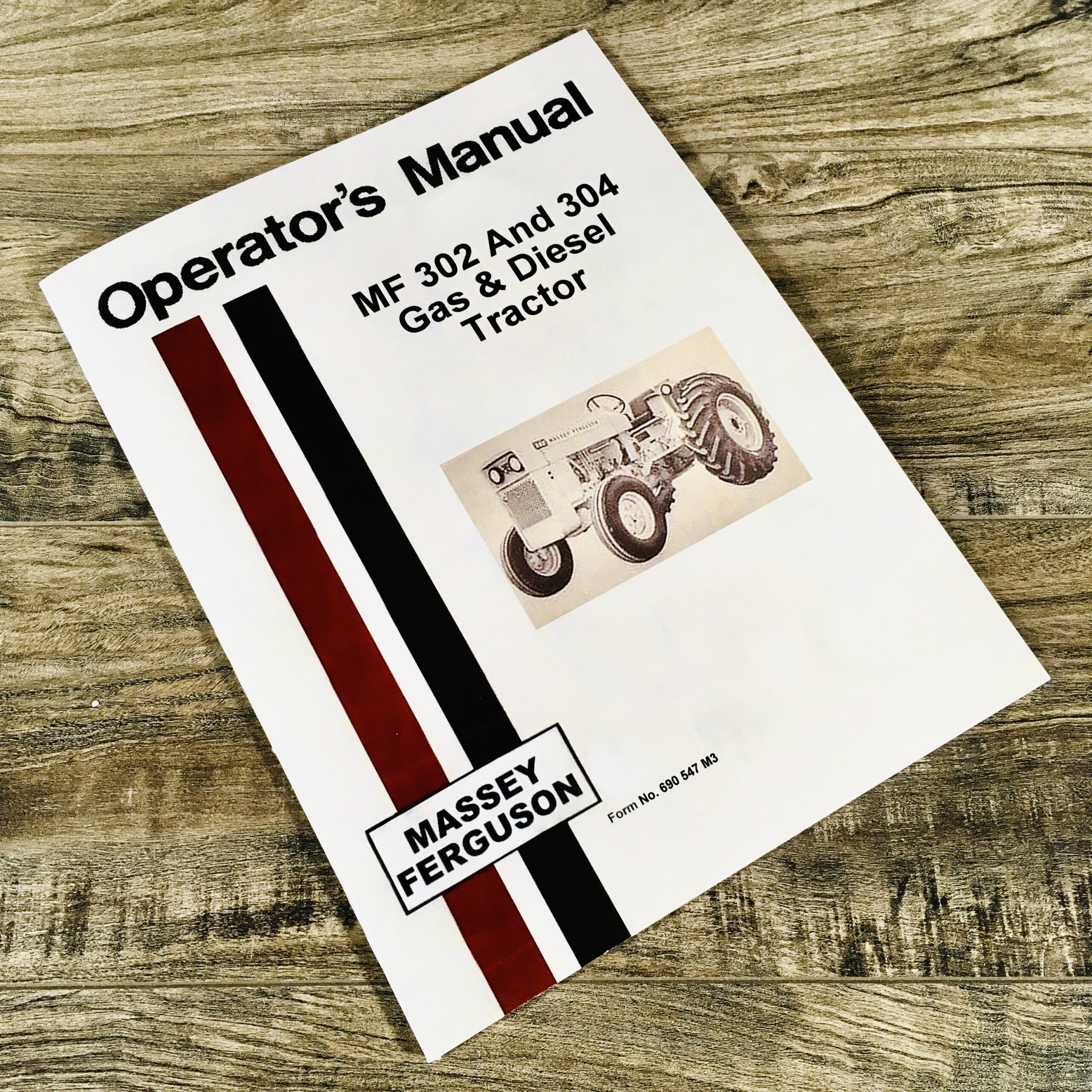 Massey Ferguson Mf 302 304 Gas Diesel Tractor Owners Operators Manual