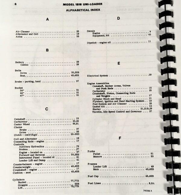 J I Case 1816 Uni-Loader Skid Steer Parts Catalog Manual Book Tecumesh Engine - Image 3