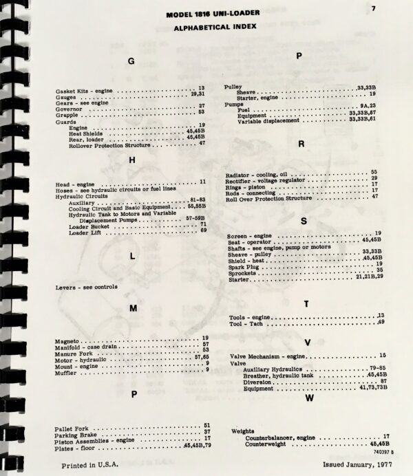 J I Case 1816 Uni-Loader Skid Steer Parts Catalog Manual Book Tecumesh Engine - Image 4