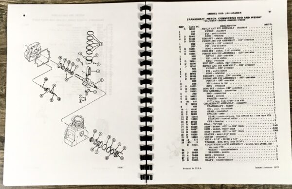 J I Case 1816 Uni-Loader Skid Steer Parts Catalog Manual Book Tecumesh Engine - Image 7