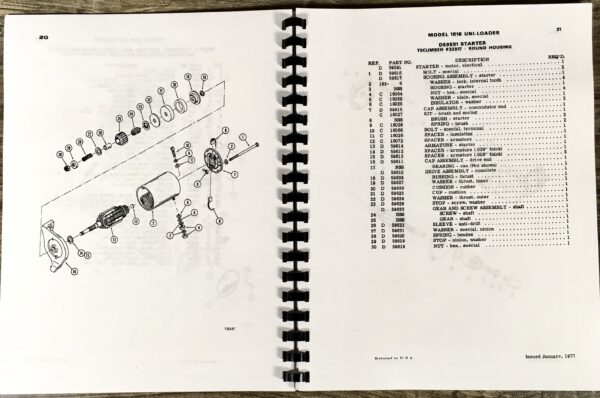 J I Case 1816 Uni-Loader Skid Steer Parts Catalog Manual Book Tecumesh Engine - Image 8