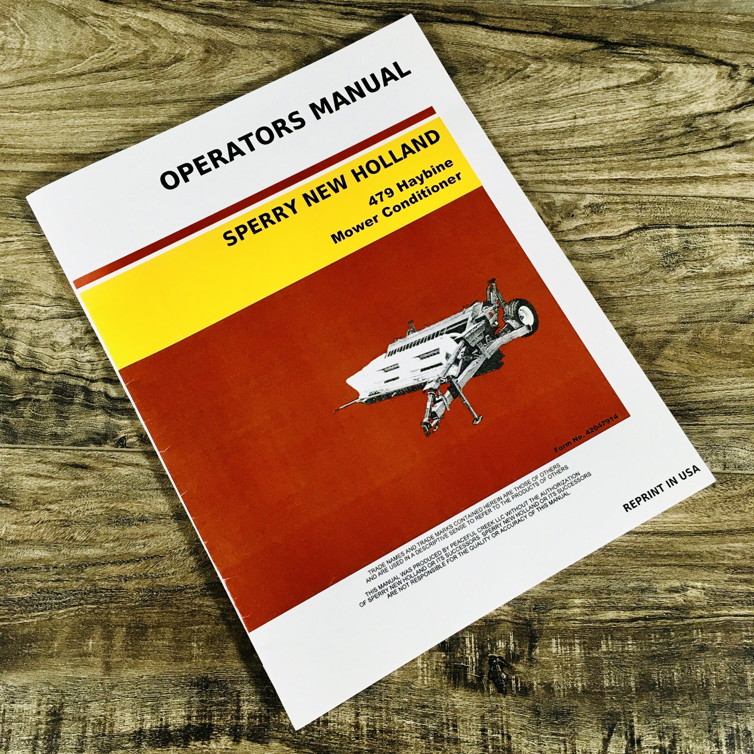 Sperry New Holland 479 Mower Conditioner Operators Manual Owners Maintenance NH