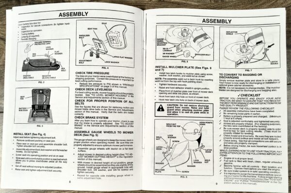 Craftsman 917.259556 Lawn Mower Garden Tractor Owners Operators Parts Manual - Image 3