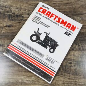 Craftsman 917.259556 Lawn Mower Garden Tractor Owners Operators Parts Manual