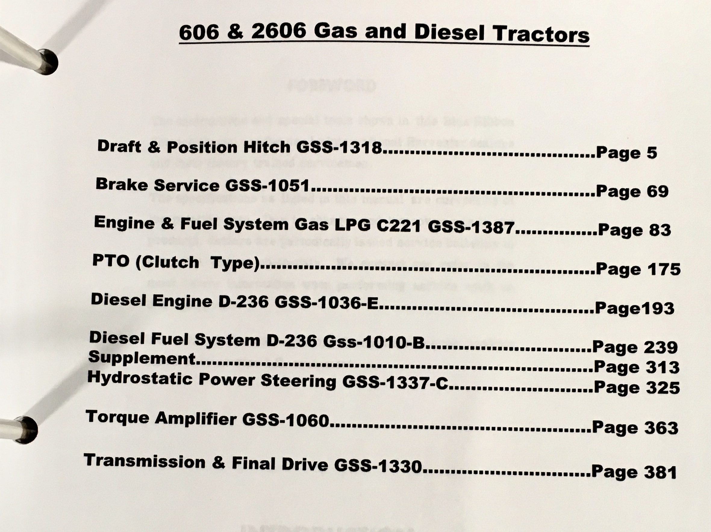 International 606 2606 Tractor Service Repair Manual Parts Catalog Shop Set C221 - Image 3