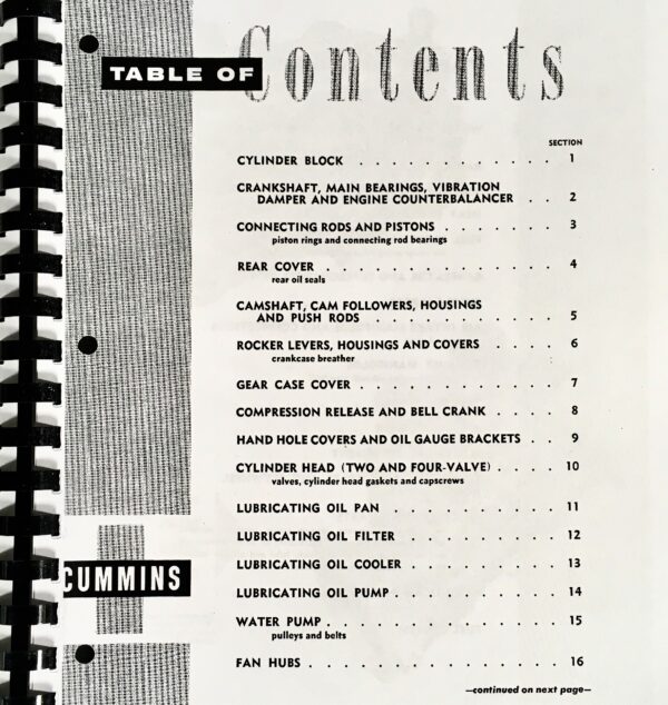 Cummins H Nh Nt Diesel Engines Parts Catalog Manual Book Bulletin No. 966692-A - Image 2
