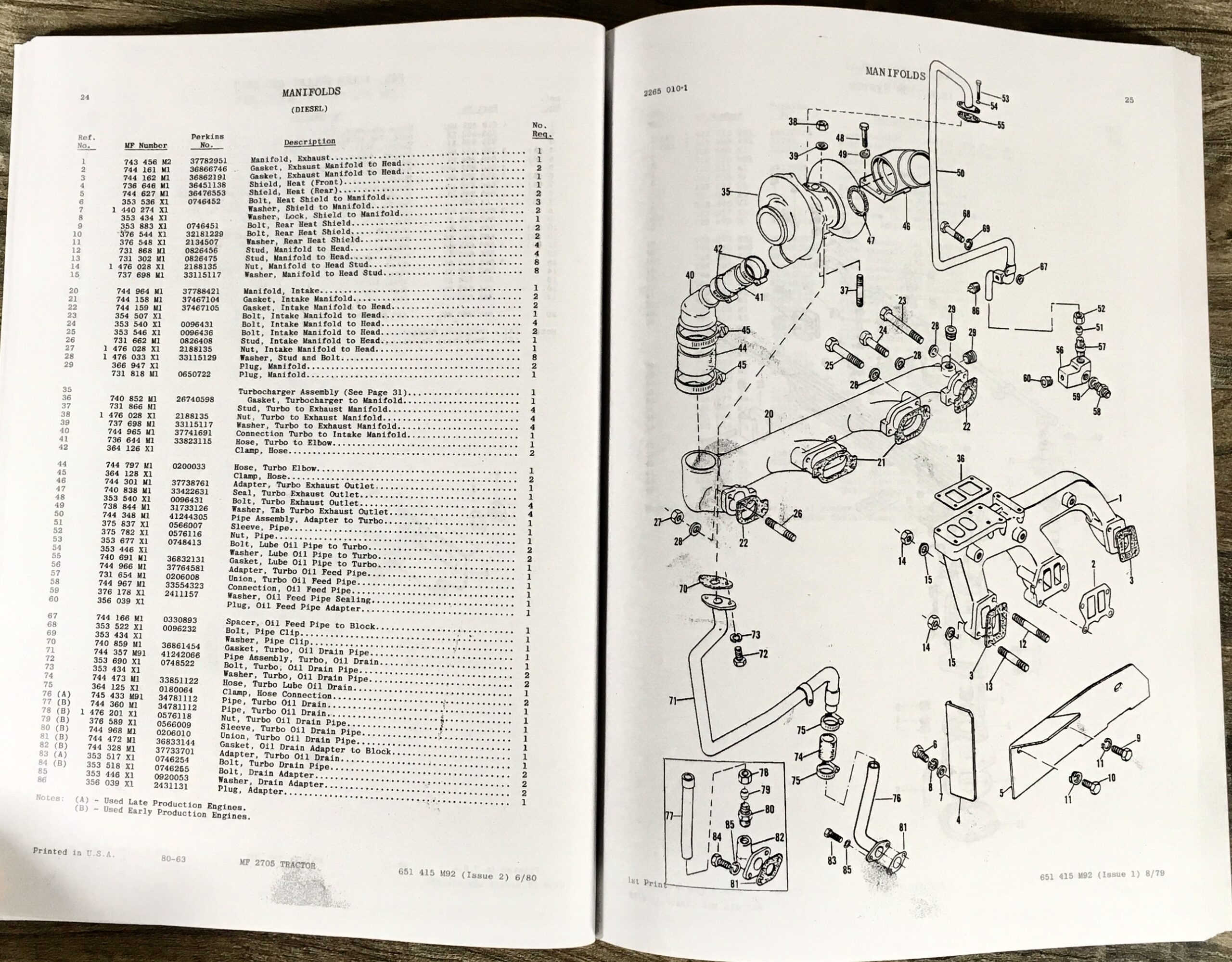 Massey Ferguson Mf 2705 Tractor Parts Catalog Manual Book Exploded View Assembly - Image 6