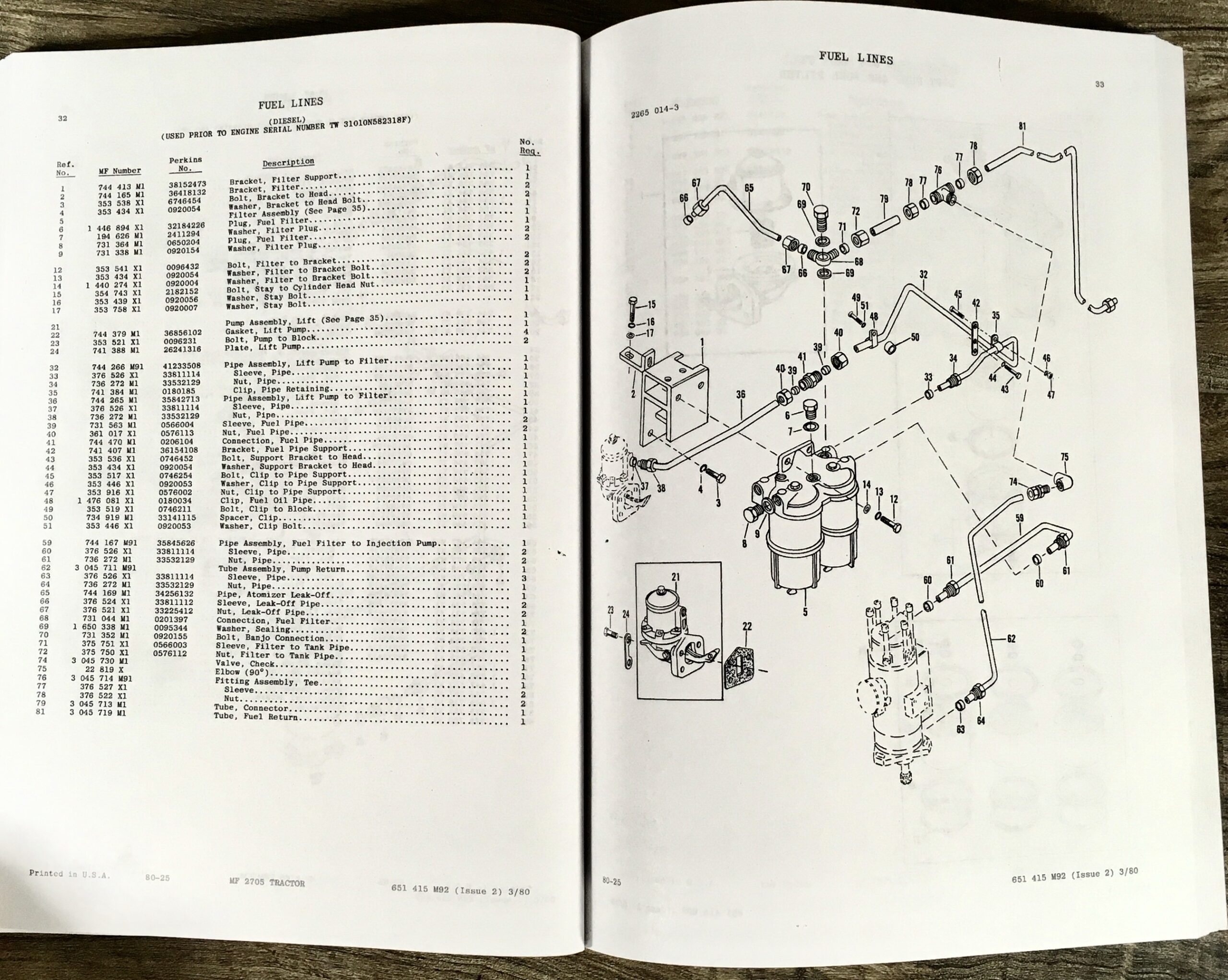 Massey Ferguson Mf 2705 Tractor Parts Catalog Manual Book Exploded View Assembly - Image 5