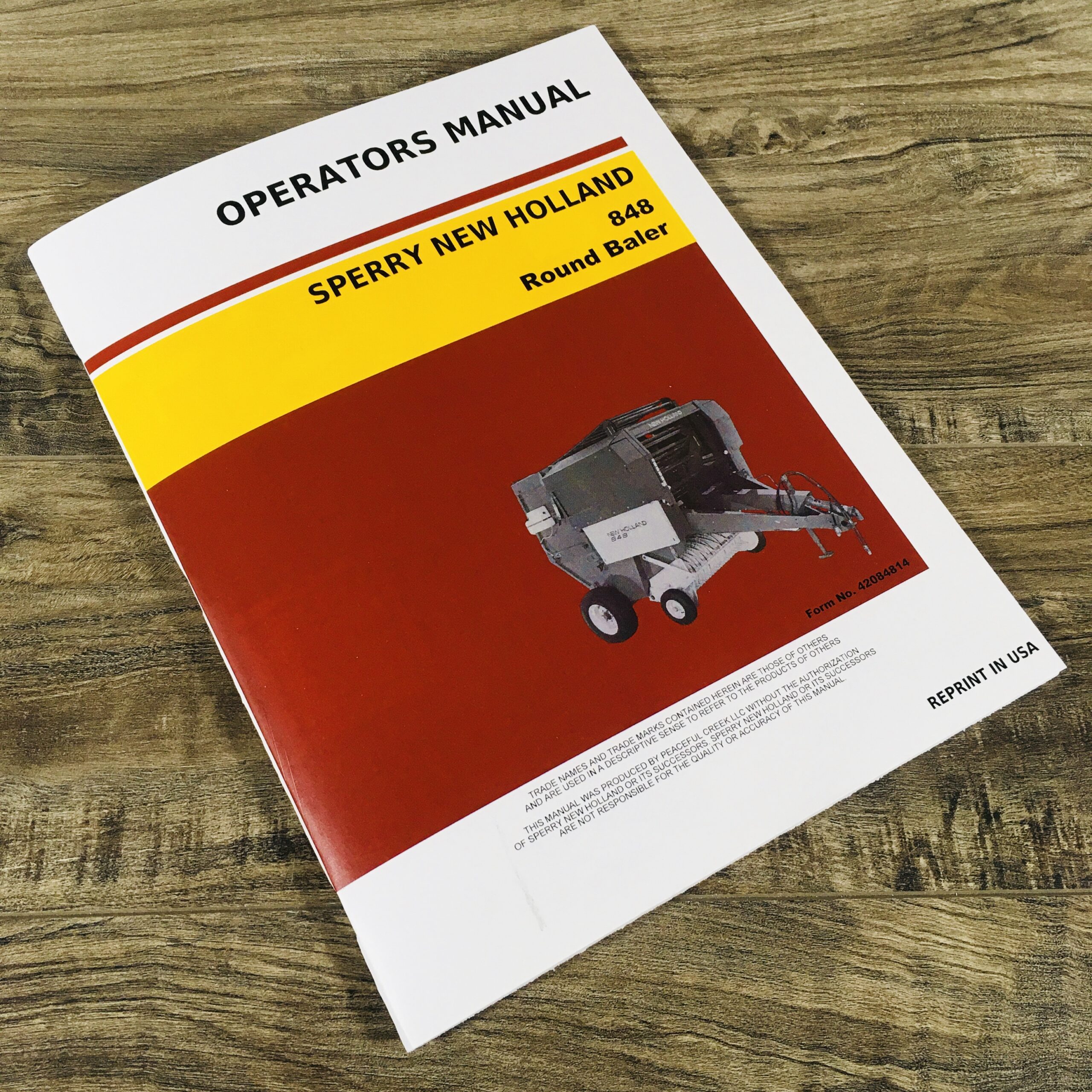 Ford New Holland 848 Round Baler Operators Manual Owners Book Maintenance NH