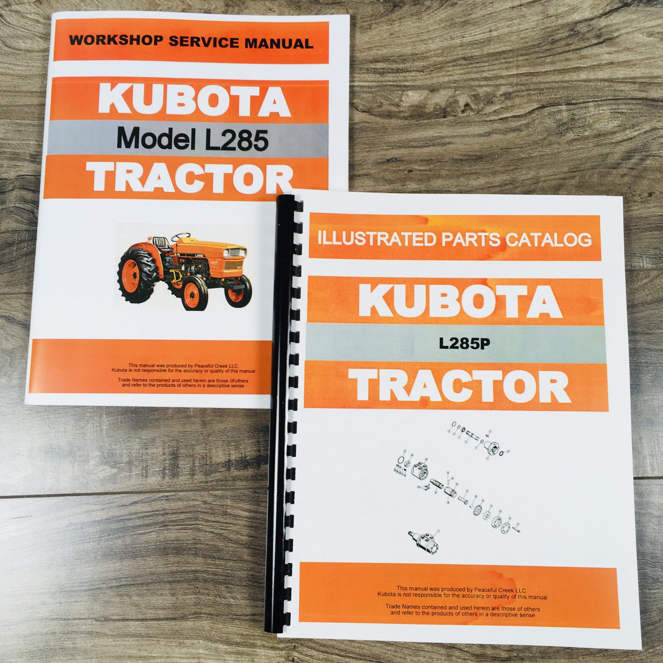Kubota L285 Tractor Service Parts Manual Technical Shop Book Catalog Repair Set