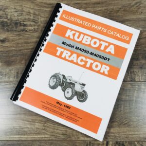 Kubota M4050 M4050Dt Tractor Parts Assembly Manual Catalog Exploded View Numbers