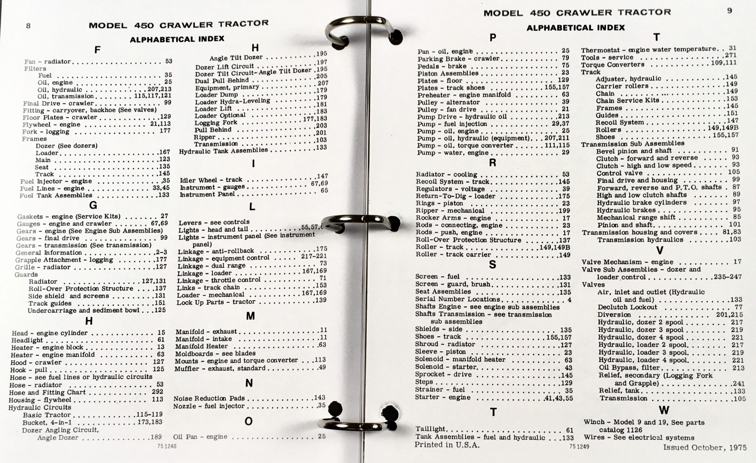 Case 450 Crawler Loader Dozer Service Parts Operators Manual 207 Diesel Engine - Image 14