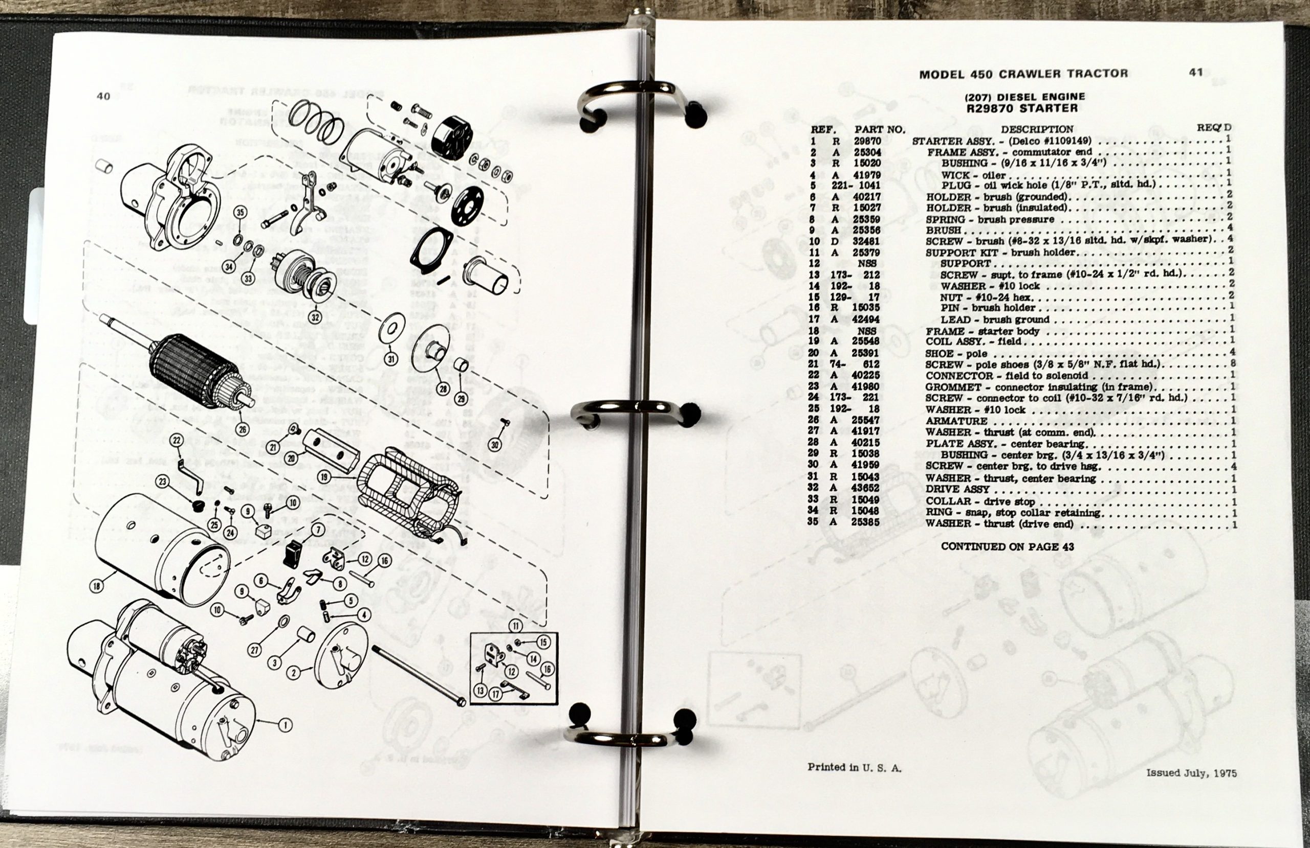 Case 450 Crawler Loader Dozer Service Parts Operators Manual 207 Diesel Engine - Image 17