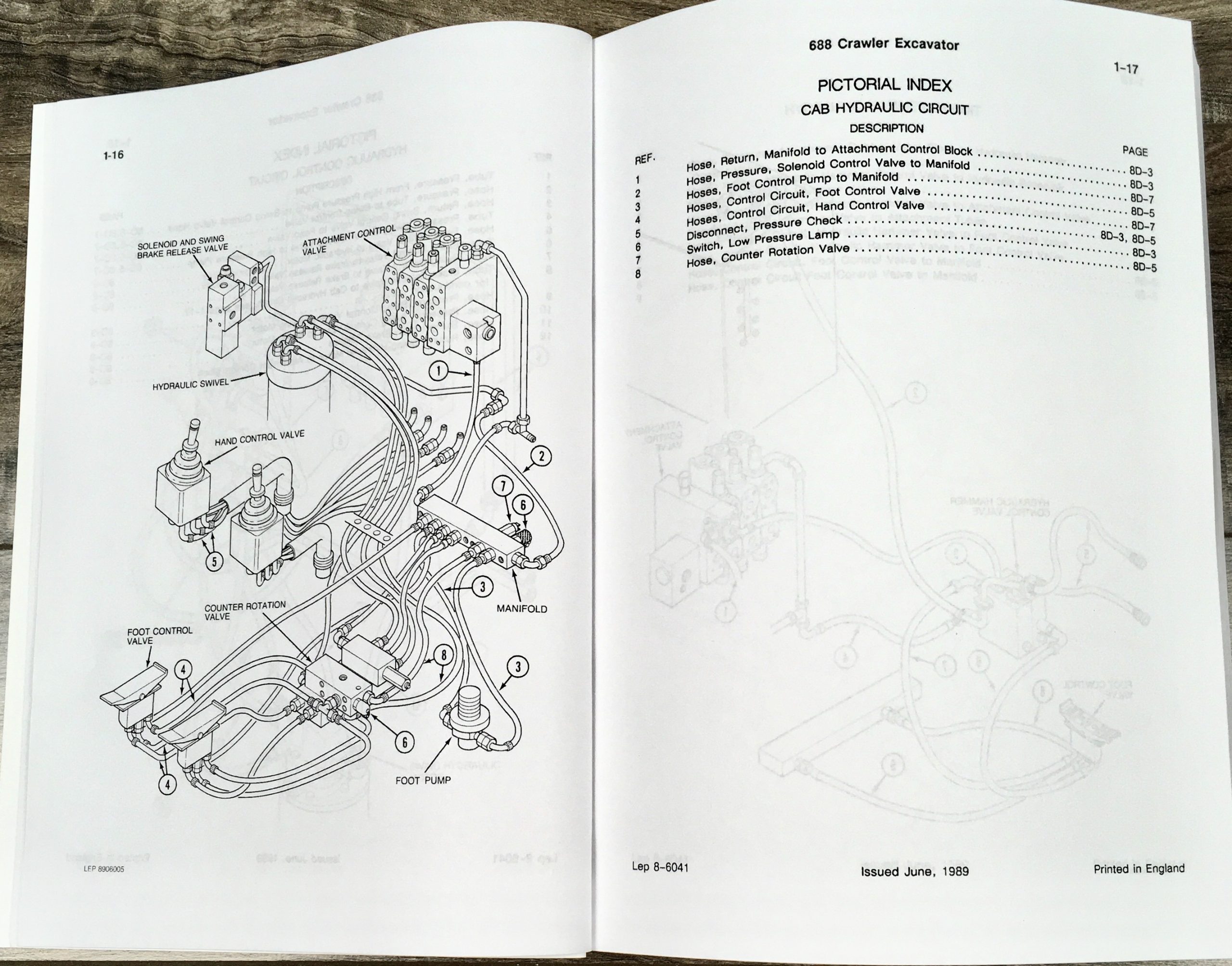 J I Case 688 Crawler Excavator Parts Manual Catalog Exploded Views Pin 0011601 - Image 3