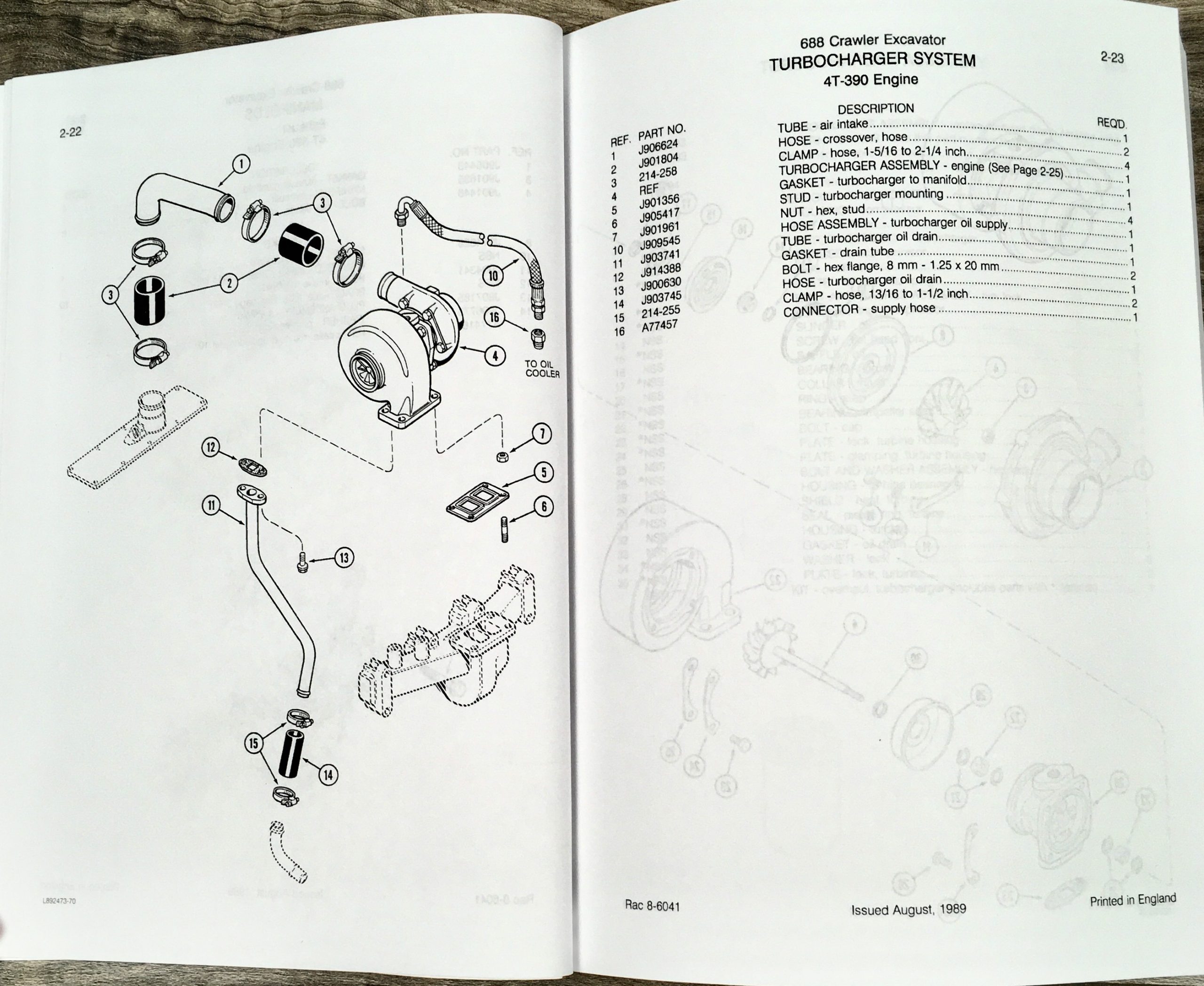 J I Case 688 Crawler Excavator Parts Manual Catalog Exploded Views Pin 0011601 - Image 4