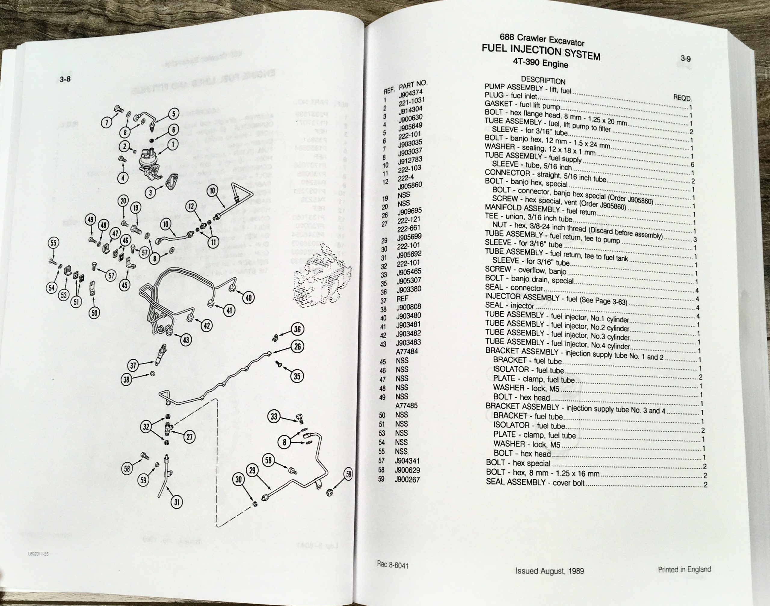 J I Case 688 Crawler Excavator Parts Manual Catalog Exploded Views Pin 0011601 - Image 6