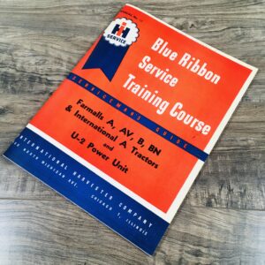 Service Manual For Farmall International A Av B Bn Tractor U-2 Power Unit Repair Shop