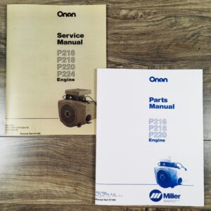 Lot Miller Bobcat 225 225G Welder Generator Onan Engine Service Parts Manual