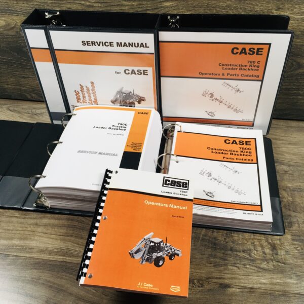 Case 780C Ck Tractor Loader Backhoe Service Parts Operators Manual Catalog Set