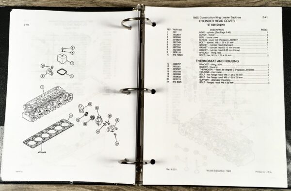 Case 780C Ck Tractor Loader Backhoe Service Parts Operators Manual Catalog Set - Image 17