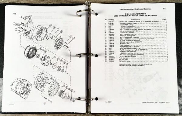 Case 780C Ck Tractor Loader Backhoe Service Parts Operators Manual Catalog Set - Image 19