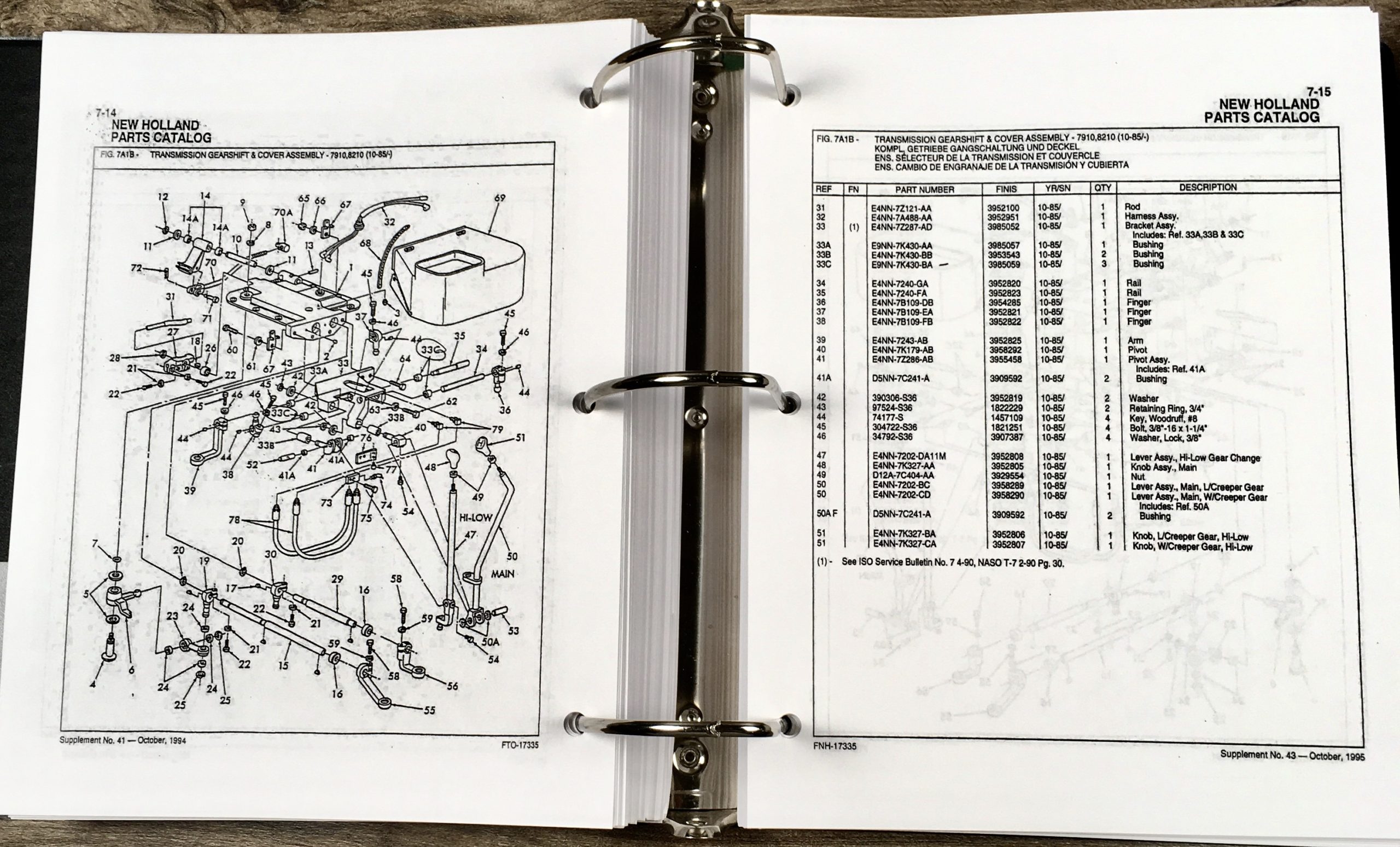 Ford 7810 7910 8210 8530 8630 8730 8830 Tractor Parts Manual Catalog Assembly - Image 11