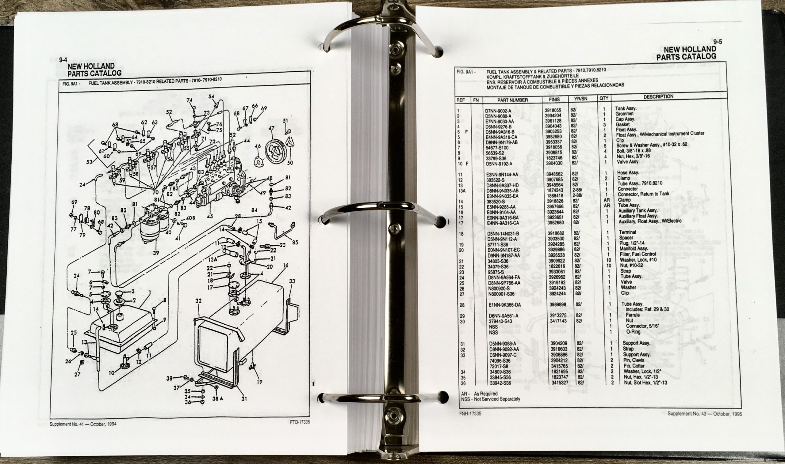 Ford 7810 7910 8210 8530 8630 8730 8830 Tractor Parts Manual Catalog Assembly - Image 12