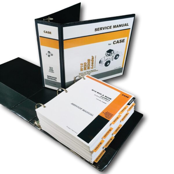 Case W18 W20 W20B Wheel Loader Service Technical Manual Repair Shop In Binder 9123140 and UP