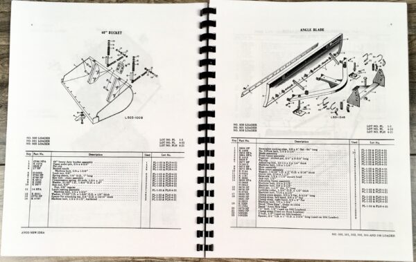 New Idea 500 501 502 503 504 506 Tractor Farm Loader Parts Manual Catalog Book - Image 8