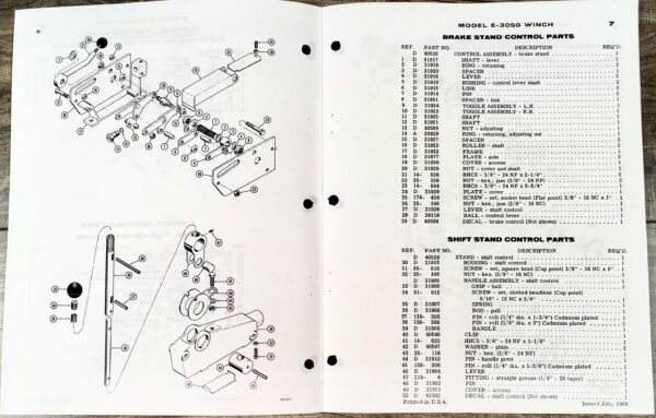 Case 750 850 1000D 1150 Crawler Tractor Model E-3Osg Winch Parts Manual Catalog - Image 5