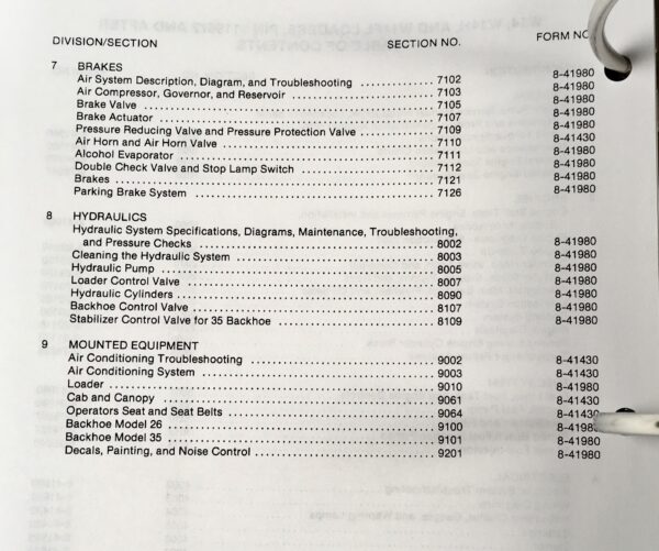 Case W14 W14H W14Fl Wheel Pay Loader Service Technical Manual Repair Shop Binder - Image 4