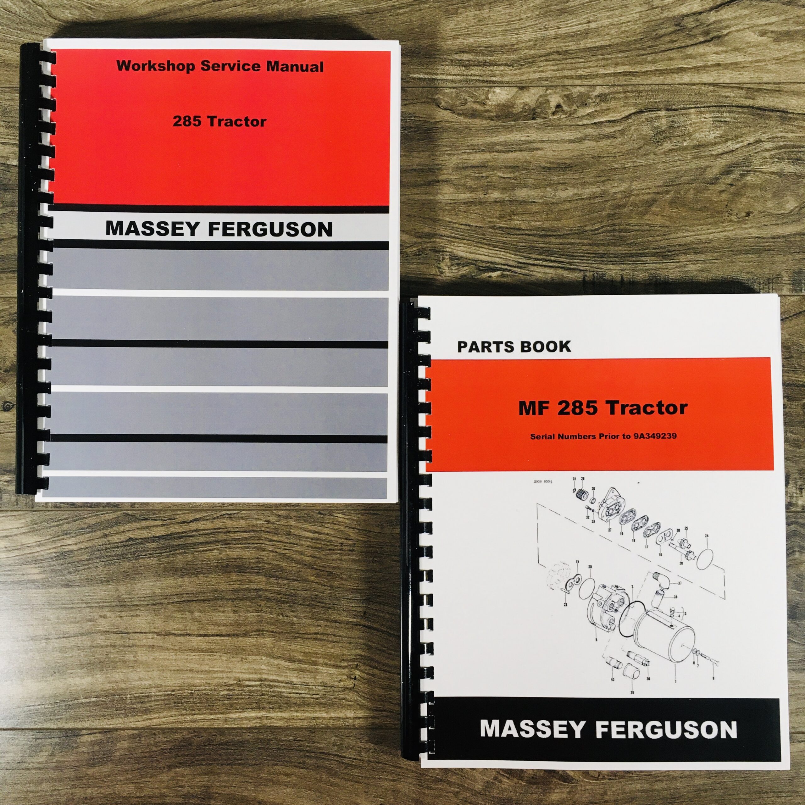 Massey Ferguson 285 Tractor Service Repair Manual Parts Book Prior to 9A349239