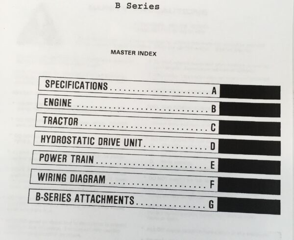 Allis Chalmers B-Series B206 B207 B208 B210 B212 Hb212 Tractors Service Manual - Image 2