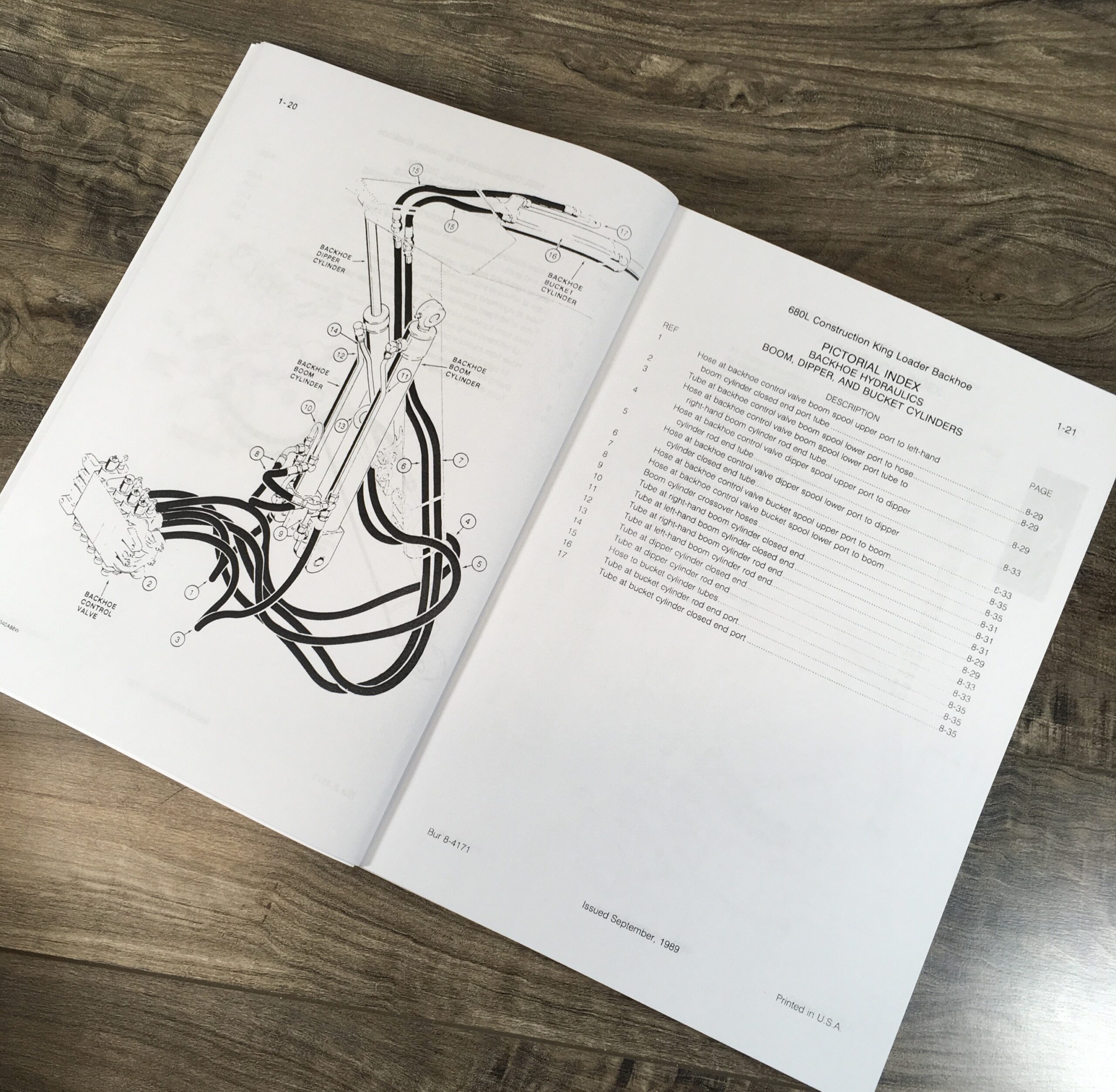 J I Case 680L Ck Construction King Backhoe Parts Manual Catalog Exploded View - Image 3