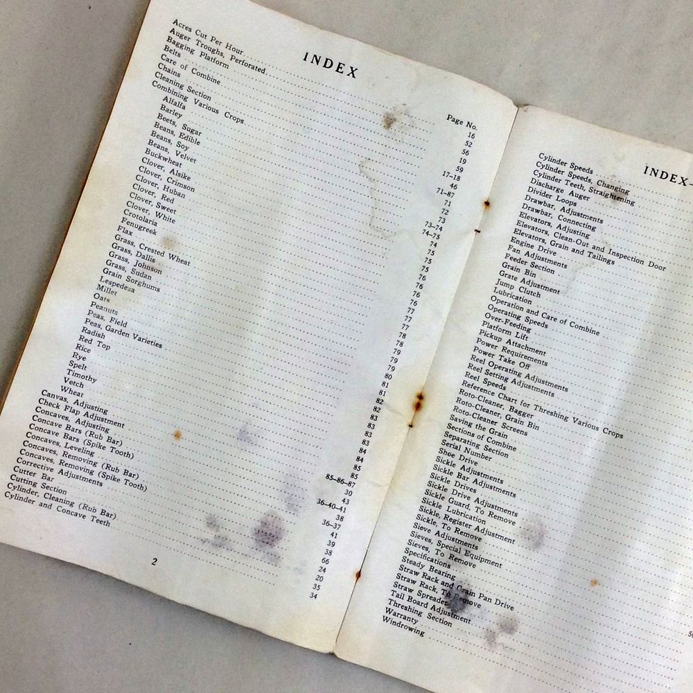 J I Case Model A Combine Operators Owners Instruction Manual Care And Operation - Image 2