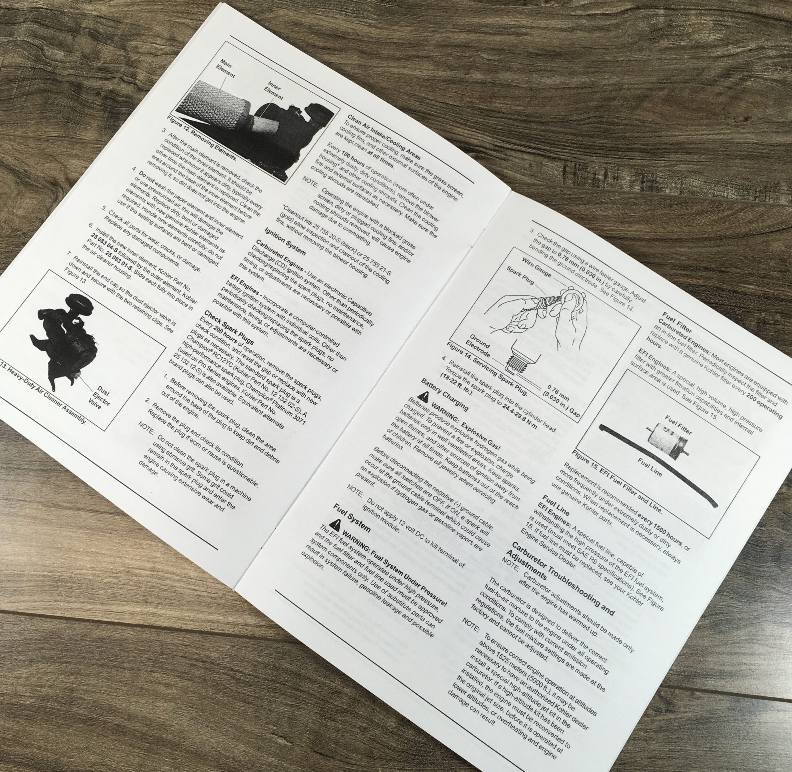 Kohler Command CH22 CH25 CH26 Horizontal Crankshaft Engine Operators Manual - Image 2