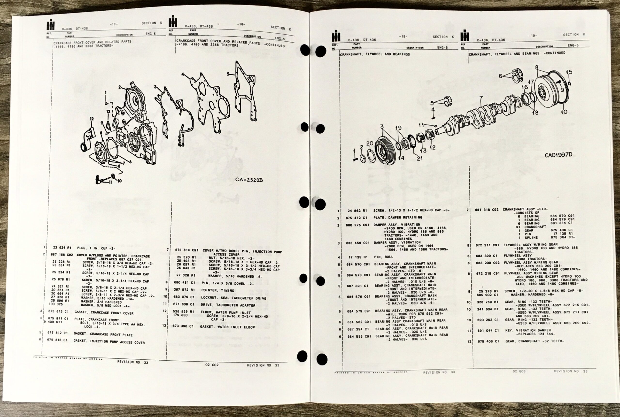 International 1440 Combine Service Parts Operators Manual Set Repair Shop D-436 - Image 34