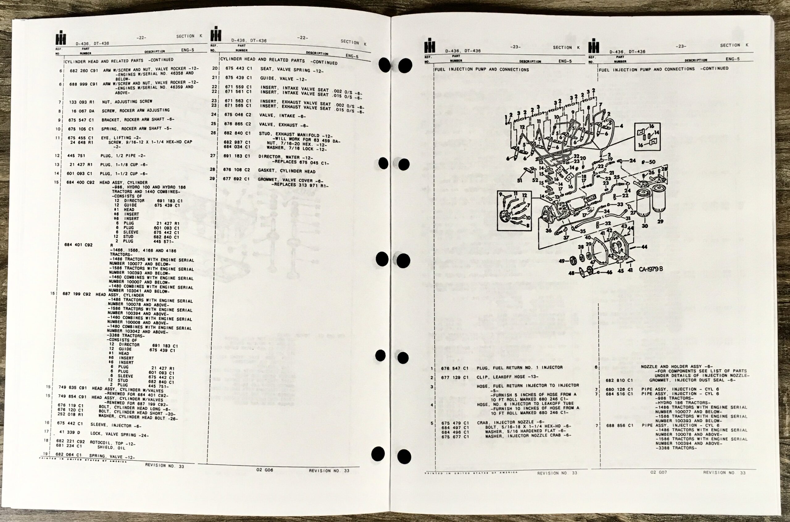 International 1440 Combine Service Parts Operators Manual Set Repair Shop D-436 - Image 35