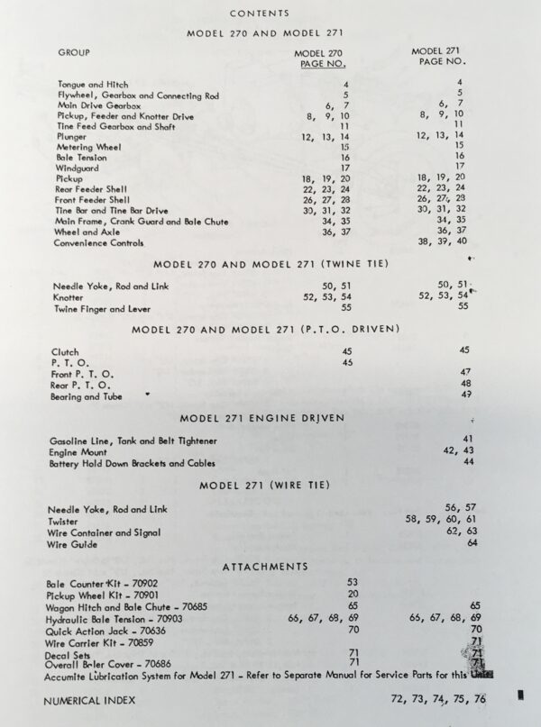 Sperry New Holland 270 271 Hayliner Baler Parts Manual Catalog - Image 2