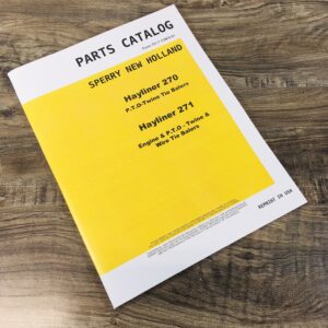 Sperry New Holland 270 271 Hayliner Baler Parts Manual Catalog