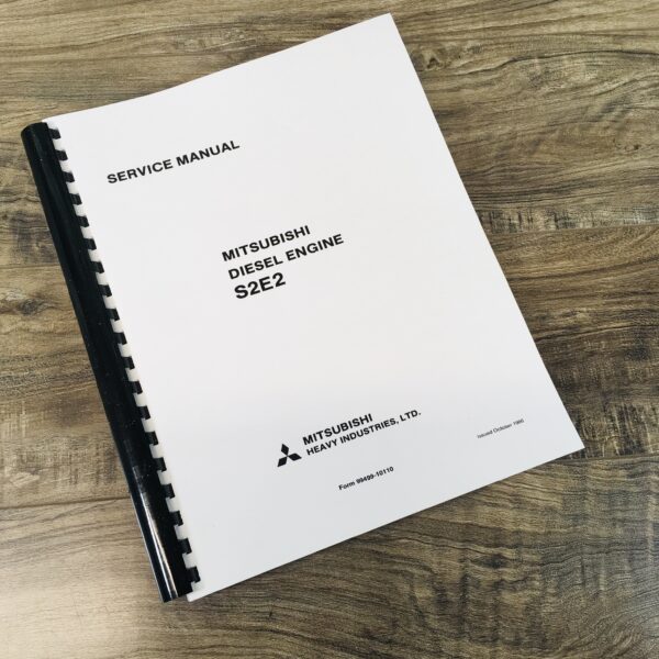 Mitsubishi Diesel Engine S2E S2E2 Series Technical Service Repair Shop Manual