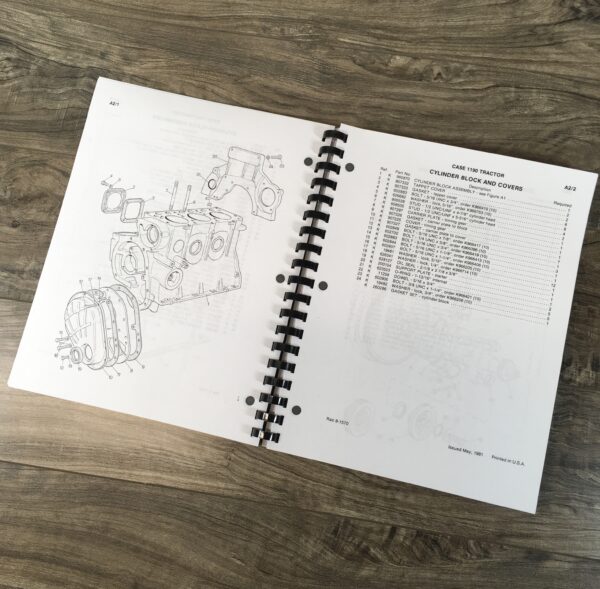 Case 1190 Tractor Parts Manual Catalog Book Exploded Views Names Numbers Case Ih - Image 3
