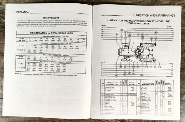 Ford 1200 Tractor Operators Manual Owners Book Maintenance Adjustments Lube - Image 3