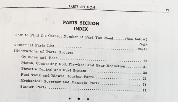 Briggs Stratton Npr-4D Npr-6 Service Repair Owner Operator Operating Part Manual - Image 2