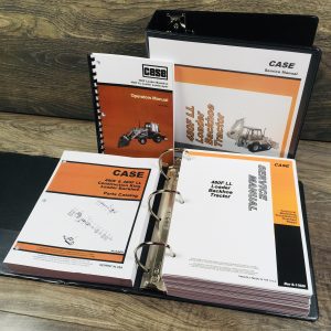 Case 480F Tractor Loader Backhoe Service Manual Parts Catalog Operators Set Book