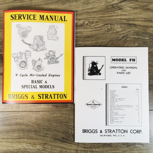Briggs Stratton Fh Service Repair Owner Operator Operating Parts Shop Manual