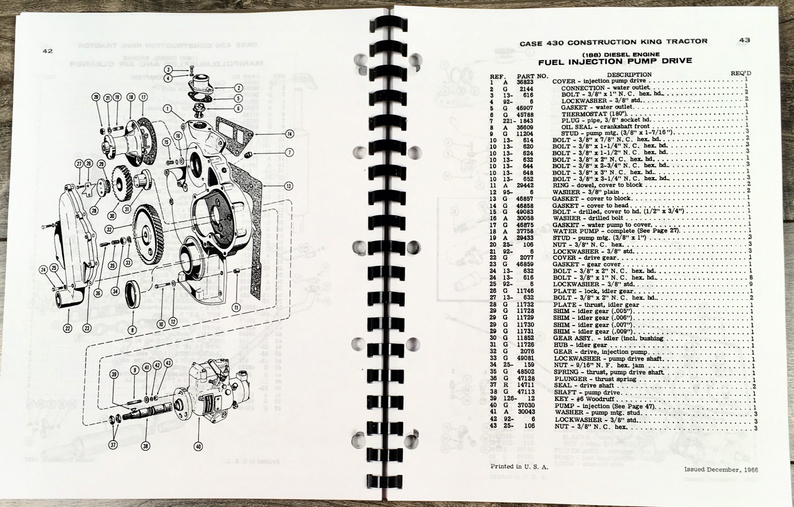 Case 430 Ck 430Ck Wheel Tractor Parts Manual Catalog Assembly Exploded Views - Image 6