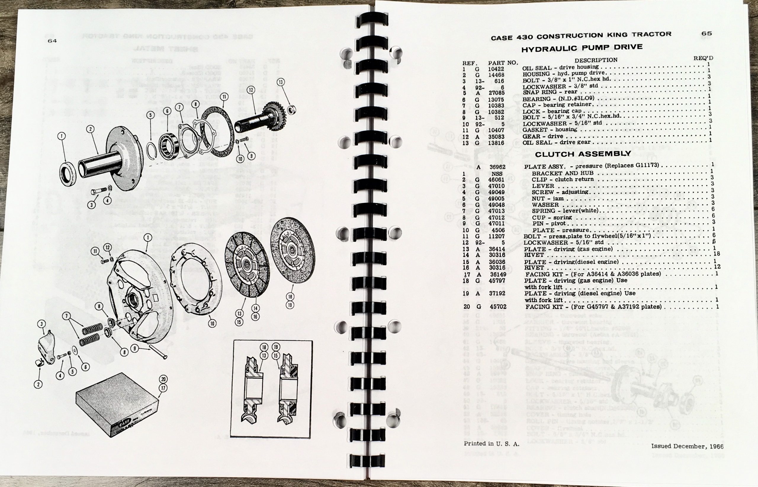 Case 430 Ck 430Ck Wheel Tractor Parts Manual Catalog Assembly Exploded Views - Image 8