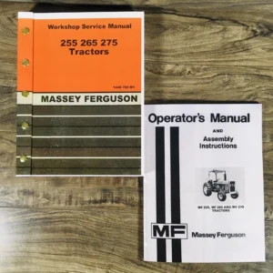 Massey Ferguson Mf 255 265 275 Tractor Operators Owners Service Repair Manual