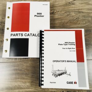 Case 900 Planter Plate Type Trailing 4 & 8 Row Operators Parts Manual Set Owners